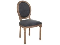 Lot De 2 Chaises Coloris Gris - Longueur 49 X Profondeur 56 X Hauteur 96 Cm