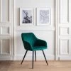 Chaise En Velours BERTILLE Verte - HAPPY GARDEN