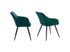 Chaise En Velours BERTILLE Verte - HAPPY GARDEN -Magasin de meubles de restaurant chaise 9248533