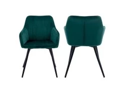 Chaise En Velours BERTILLE Verte - HAPPY GARDEN -Magasin de meubles de restaurant chaise 9248535