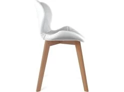 KAYELLES Lot De 4 Chaises Scandinaves Design Simili FATI (blanc) -Magasin de meubles de restaurant chaise 9249281