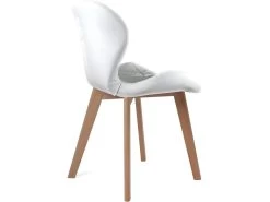 KAYELLES Lot De 4 Chaises Scandinaves Design Simili FATI (blanc) -Magasin de meubles de restaurant chaise 9249283