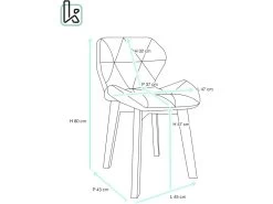 KAYELLES Lot De 4 Chaises Scandinaves Design Simili FATI (blanc) -Magasin de meubles de restaurant chaise 9249285