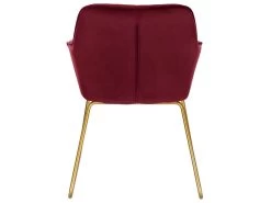 1x Chaise De Salle à Manger En Velours Bordeaux 19_0000134 -Magasin de meubles de restaurant chaise 9249821