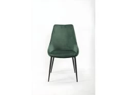 Lot De 2 Chaises En Velours Vert Et Piètement En Métal Noir - JAZZY 9 Lot De 2 Chaises En Velours Vert Et Piètement En Métal Noir - JAZZY -Magasin de meubles de restaurant chaise 9252035