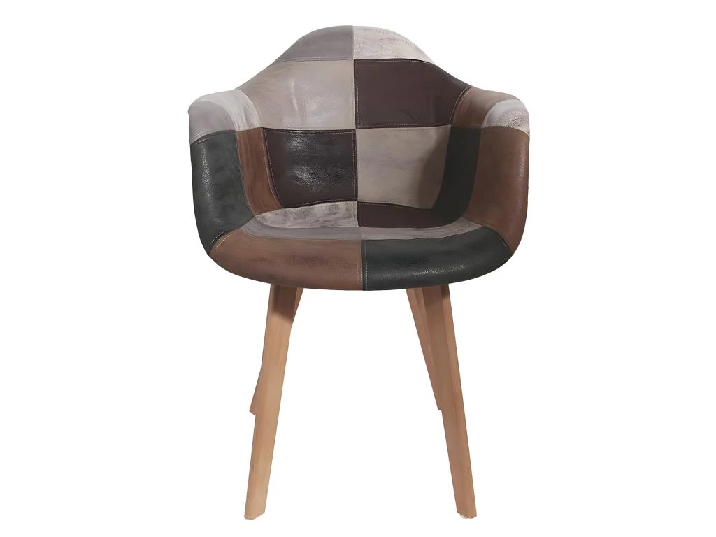 MELO - Lot De 2 Fauteuils Scandinaves Aspect Vieux Cuir 5 MELO - Lot De 2 Fauteuils Scandinaves Aspect Vieux Cuir – Image 3