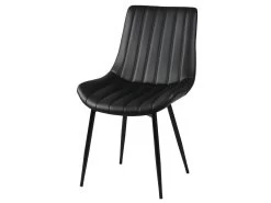 CAROLANN - Lot De 2 Chaises Noires Métal Et PVC 7 CAROLANN - Lot De 2 Chaises Noires Métal Et PVC -Magasin de meubles de restaurant chaise 9279699