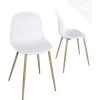 Lot De 2 Chaises De Cuisine Design YENI (blanc) -Magasin de meubles de restaurant chaise 9525301
