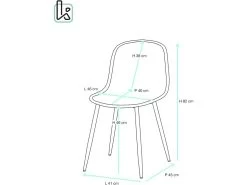 Lot De 2 Chaises De Cuisine Design YENI (blanc) -Magasin de meubles de restaurant chaise 9525309