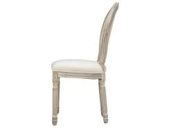 Chaise De Table Beige Lin Et Pieds En Bois D'Hévéa 8 Chaise De Table Beige Lin Et Pieds En Bois D'Hévéa -Magasin de meubles de restaurant chaise 9526401
