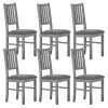 MELINA - Lot De 6 Chaises Bois Massif Gris 2 MELINA - Lot De 6 Chaises Bois Massif Gris -Magasin de meubles de restaurant chaise 9531855