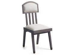 CHAISE MARRON BLEUTÉE AVEC REMBOURRAGE BEIGE 45 X 45 X 100