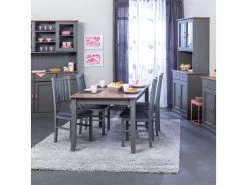 MELINA - Lot De 4 Chaises Bois Massif Gris -Magasin de meubles de restaurant chaise 9534871