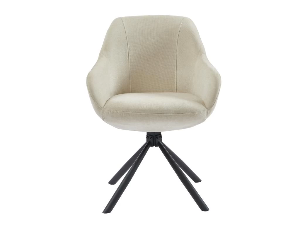 Lot De 2 Chaises Avec Accoudoirs En Tissu Et Métal - Beige - MADIALI De Pascal MORABITO 5 Lot De 2 Chaises Avec Accoudoirs En Tissu Et Métal - Beige - MADIALI De Pascal MORABITO – Image 3