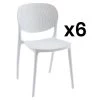 Lot De 6 Chaises Empilables En Polypropylène - Blanc - CARETANE 1 Lot De 6 Chaises Empilables En Polypropylène - Blanc - CARETANE -Magasin de meubles de restaurant chaise 9814923