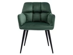 Lot De 2 Chaises Avec Accoudoirs - Velours Et Métal - Vert - PEGA De Pascal MORABITO -Magasin de meubles de restaurant ensemble table chaises 423597