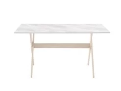 Ensemble Table + 6 Chaises - Blanc, Gris Et Naturel Clair - SERANI 9 Ensemble Table + 6 Chaises - Blanc, Gris Et Naturel Clair - SERANI -Magasin de meubles de restaurant ensemble table et chaise 10732105
