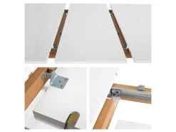 Ensemble Table Extensible 120/160cm HELGA Et 4 Chaises NORA Blanc - HAPPY GARDEN -Magasin de meubles de restaurant ensemble table et chaise 10779293