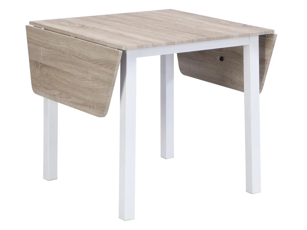 Ensemble Table + 4 Chaises En MDF Et Métal - Naturel Et Blanc - MAEWIN 8 Ensemble Table + 4 Chaises En MDF Et Métal - Naturel Et Blanc - MAEWIN – Image 6