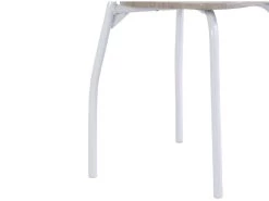 Ensemble Table + 4 Chaises En MDF Et Métal - Naturel Et Blanc - MAEWIN 20 Ensemble Table + 4 Chaises En MDF Et Métal - Naturel Et Blanc - MAEWIN -Magasin de meubles de restaurant ensemble table et chaise 12307407