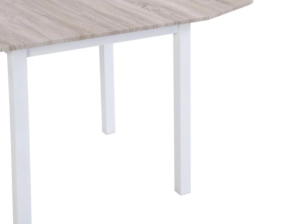 Ensemble Table + 4 Chaises En MDF Et Métal - Naturel Et Blanc - MAEWIN 9 Ensemble Table + 4 Chaises En MDF Et Métal - Naturel Et Blanc - MAEWIN – Image 7