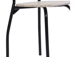 Ensemble Table + 4 Chaises En MDF Et Métal - Naturel Et Noir - FELONA 17 Ensemble Table + 4 Chaises En MDF Et Métal - Naturel Et Noir - FELONA -Magasin de meubles de restaurant ensemble table et chaise 12341679