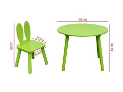Ensemble De Table Et 2 Chaises Pour Enfants En Bois Verte 9 Ensemble De Table Et 2 Chaises Pour Enfants En Bois Verte -Magasin de meubles de restaurant ensemble table et chaise 12611129