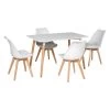 Ensemble Table Rectangulaire 120cm PIA Et 4 Chaises NORA Blanc - HAPPY GARDEN 2 Ensemble Table Rectangulaire 120cm PIA Et 4 Chaises NORA Blanc - HAPPY GARDEN -Magasin de meubles de restaurant ensemble table et chaise 13095115