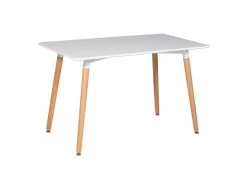 Ensemble Table Rectangulaire 120cm PIA Et 4 Chaises NORA Blanc - HAPPY GARDEN -Magasin de meubles de restaurant ensemble table et chaise 13095119