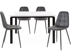 Sabine120 Cm Luna 4pk Noir 14 Sabine120 Cm Luna 4pk Noir -Magasin de meubles de restaurant ensemble table et chaise 21679799