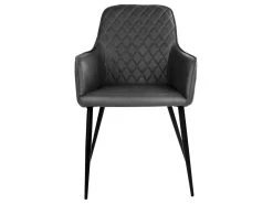 Moss Salle à Manger, 1 Table à Manger Et 6 Chaises, Gris Foncé Et Chêne. -Magasin de meubles de restaurant ensemble table et chaise 22193099