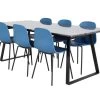 EstelleBLBL Ensemble Table, Table Noir, Marbre Et 6 Arctic Chaises Bleu, Noir. 1 EstelleBLBL Ensemble Table, Table Noir, Marbre Et 6 Arctic Chaises Bleu, Noir. -Magasin de meubles de restaurant ensemble table et chaise 22194417