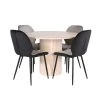 BiancaROWW Ensemble Table, Table Chêne Plaqué Blanc Washed Et 4 Emma Chaises Velours Gris,noir. 2 BiancaROWW Ensemble Table, Table Chêne Plaqué Blanc Washed Et 4 Emma Chaises Velours Gris,noir. -Magasin de meubles de restaurant ensemble table et chaise 22199531