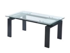 Ensemble Table LUBANA + 4 Chaise MUSE - Noir Et Beige -Magasin de meubles de restaurant ensemble table et chaise 505067