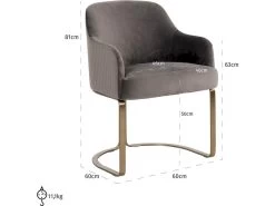 Fauteuil Hadley Velvet -Magasin de meubles de restaurant fauteuil 15168801