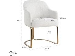 Fauteuil Hadley Bouclé CHR 13 Fauteuil Hadley Bouclé CHR -Magasin de meubles de restaurant fauteuil 15173129