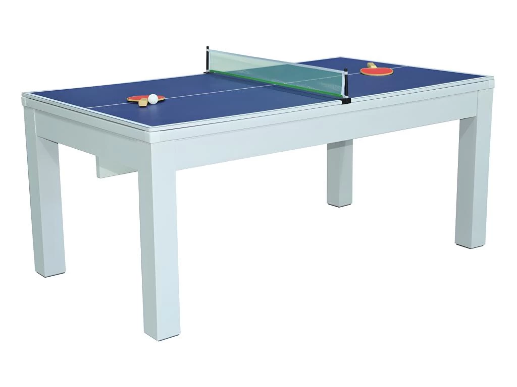 Table Transformable Blanche - Billard & Ping-pong - L182 X L102 X H80 Cm - HENK 8 Table Transformable Blanche - Billard & Ping-pong - L182 X L102 X H80 Cm - HENK – Image 6