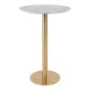 TYROL - Table Haute Ø70cm Aspect Marbré Et Pied Métal Doré 1 TYROL - Table Haute Ø70cm Aspect Marbré Et Pied Métal Doré -Magasin de meubles de restaurant meuble de bar 9853009