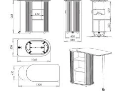Mange Debout Chêne Blanc -Magasin de meubles de restaurant meuble de cuisine 10038407