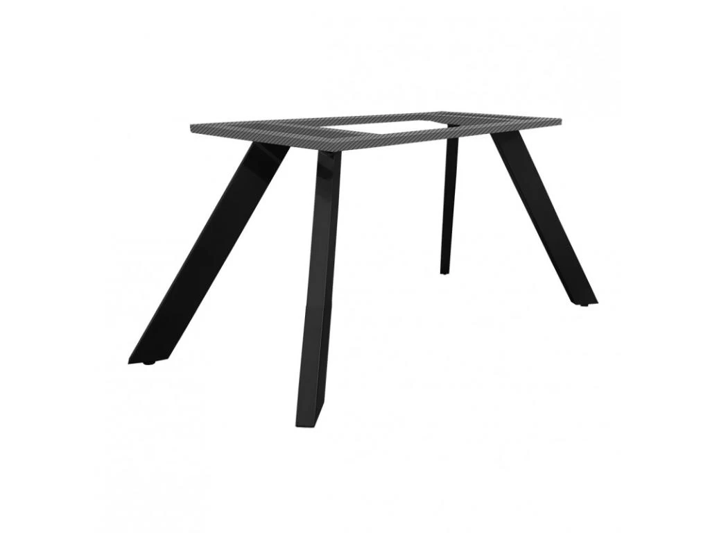 4 Pieds De Table De Repas Inclinés En Métal Noir H.65 Cm - 08 3 4 Pieds De Table De Repas Inclinés En Métal Noir H.65 Cm - 08