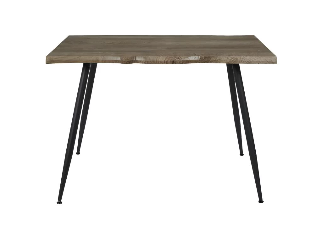 POYTA - Table Repas Piètement Métal Noir Et Plateau Bois 4 POYTA - Table Repas Piètement Métal Noir Et Plateau Bois – Image 2