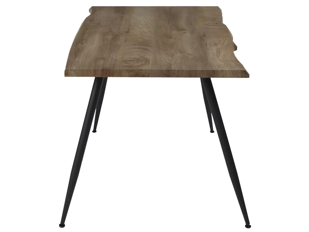 POYTA - Table Repas Piètement Métal Noir Et Plateau Bois 5 POYTA - Table Repas Piètement Métal Noir Et Plateau Bois – Image 3