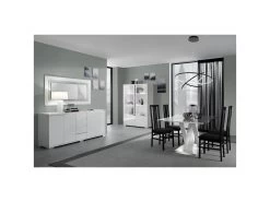 BERGEN - Table Repas Rectangulaire L160cm Coloris Blanc -Magasin de meubles de restaurant table a manger 10033011