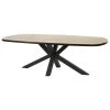 CEDRA - Table Repas Ovale 230cm Aspect Bois Piètement Métal 1 CEDRA - Table Repas Ovale 230cm Aspect Bois Piètement Métal -Magasin de meubles de restaurant table a manger 10034055