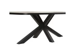 CEDRA - Table Repas Ovale 230cm Aspect Bois Piètement Métal 9 CEDRA - Table Repas Ovale 230cm Aspect Bois Piètement Métal -Magasin de meubles de restaurant table a manger 10034059