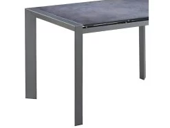 GELD - Table Repas Rectangulaire Métal Et Verre -Magasin de meubles de restaurant table a manger 10034667