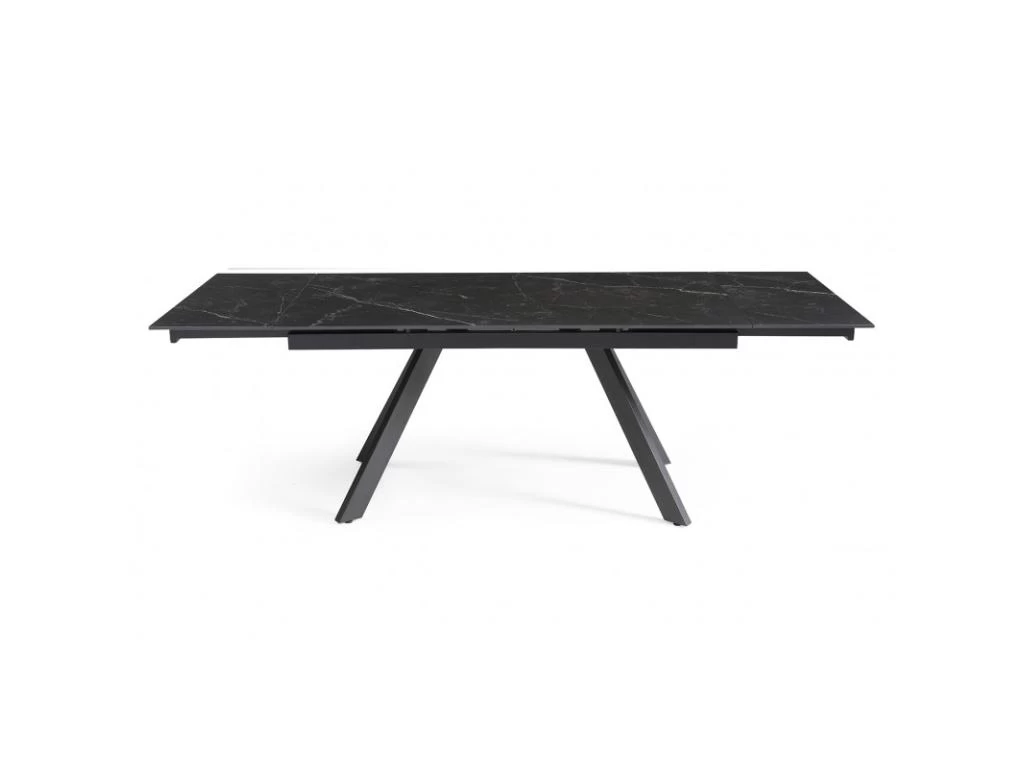 Table Extensible 160/240 Cm Céramique Noir Marbré Pieds Inclinés - INDIANA 08 4 Table Extensible 160/240 Cm Céramique Noir Marbré Pieds Inclinés - INDIANA 08 – Image 2