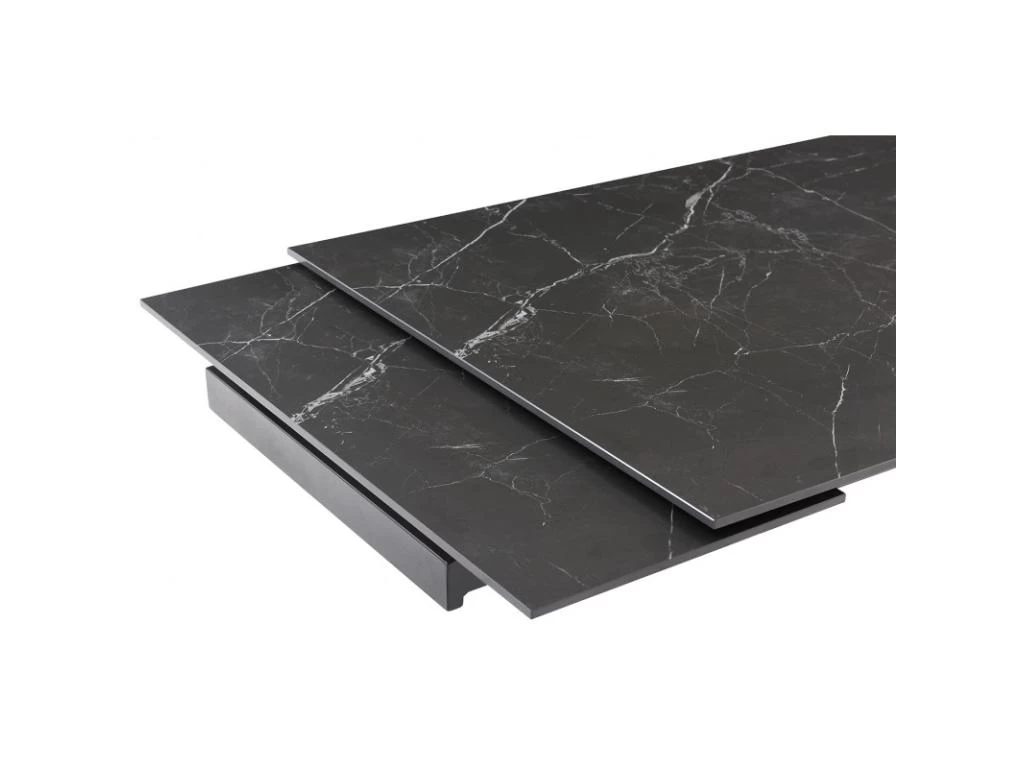 Table Extensible 160/240 Cm Céramique Noir Marbré Pieds Inclinés - INDIANA 08 5 Table Extensible 160/240 Cm Céramique Noir Marbré Pieds Inclinés - INDIANA 08 – Image 3