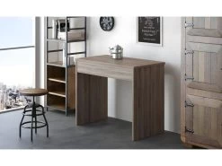 Table Console Extensible Avec Rallonges, Jusqu'a 300 Cm, Chene Fonce Brosse 8 Table Console Extensible Avec Rallonges, Jusqu'a 300 Cm, Chene Fonce Brosse -Magasin de meubles de restaurant table a manger 10035769