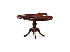 OLIMIA | Table élégante Pour La Salle à Manger | 106x106x76 Cm | Plateau Ovale | Piètement En Bois | Extensible